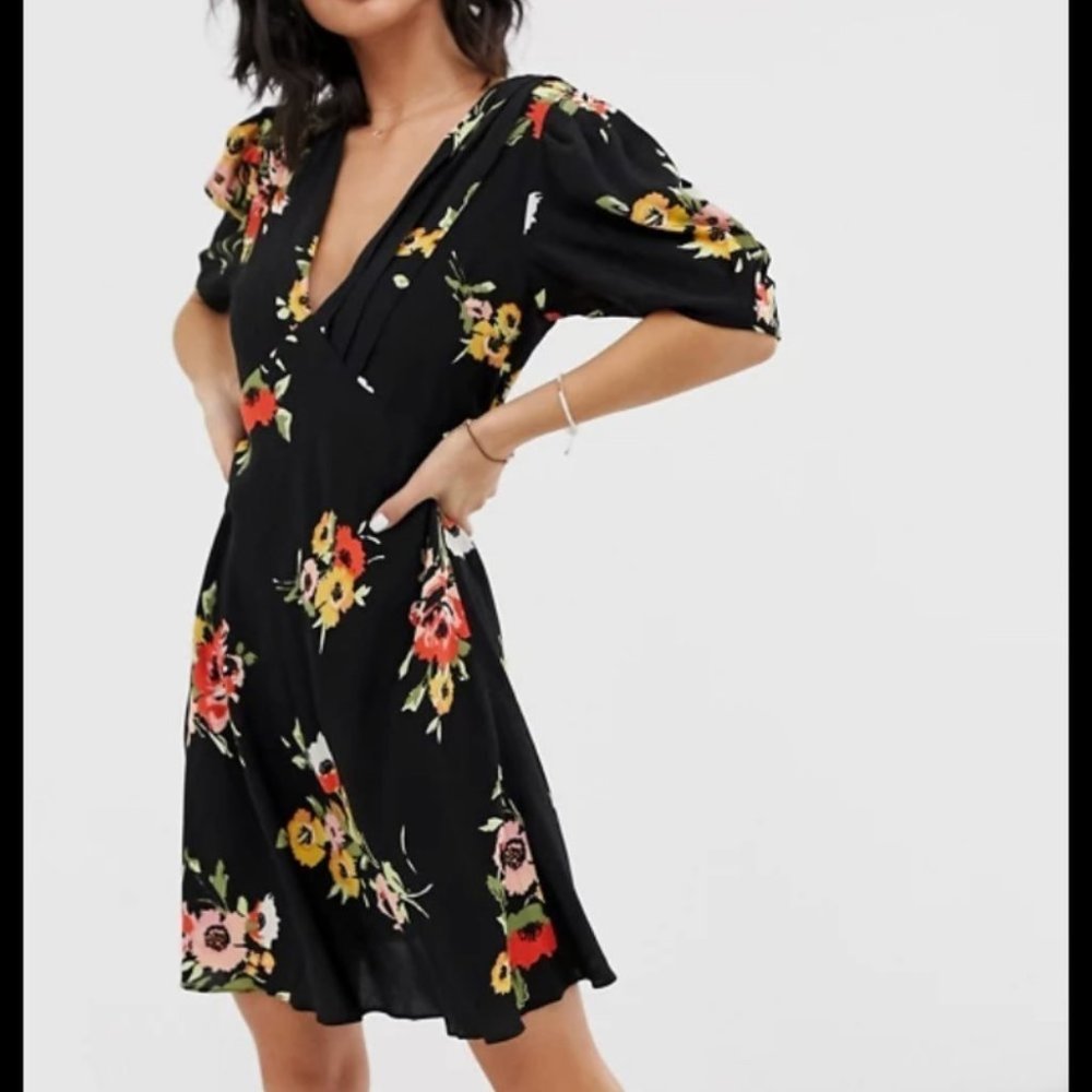 Free People Neon Garden Mini Dress